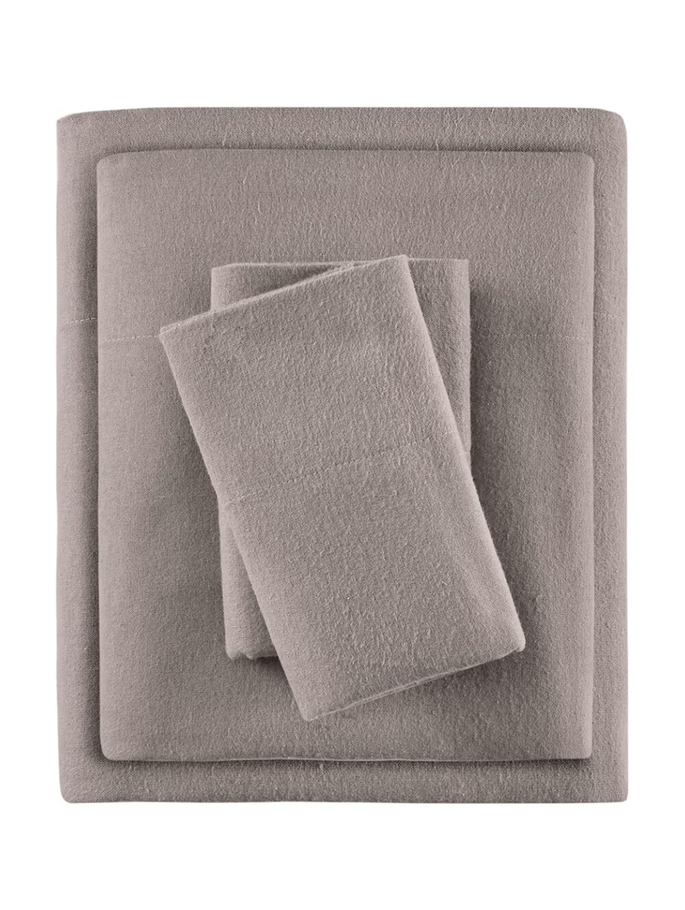 True North Sleep Philosophy NWT Queen Size Cotton Flannel Sheet Set In Gray